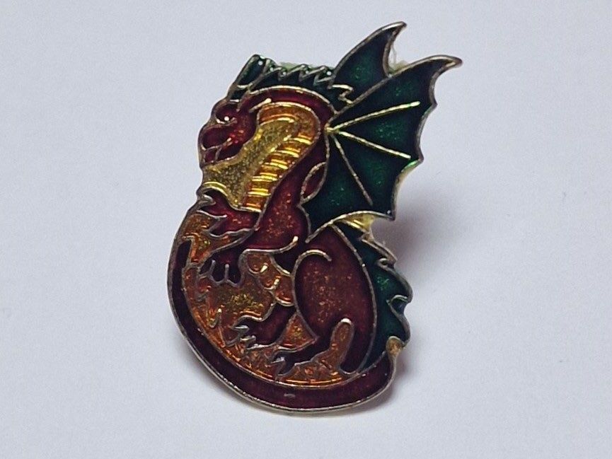 Placchette & Badge: Rot-Grüner Drache Pin – Usato da Mitlödi venduto da Raphy1996