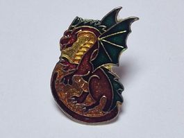 Rot-Grüner Drache Pin