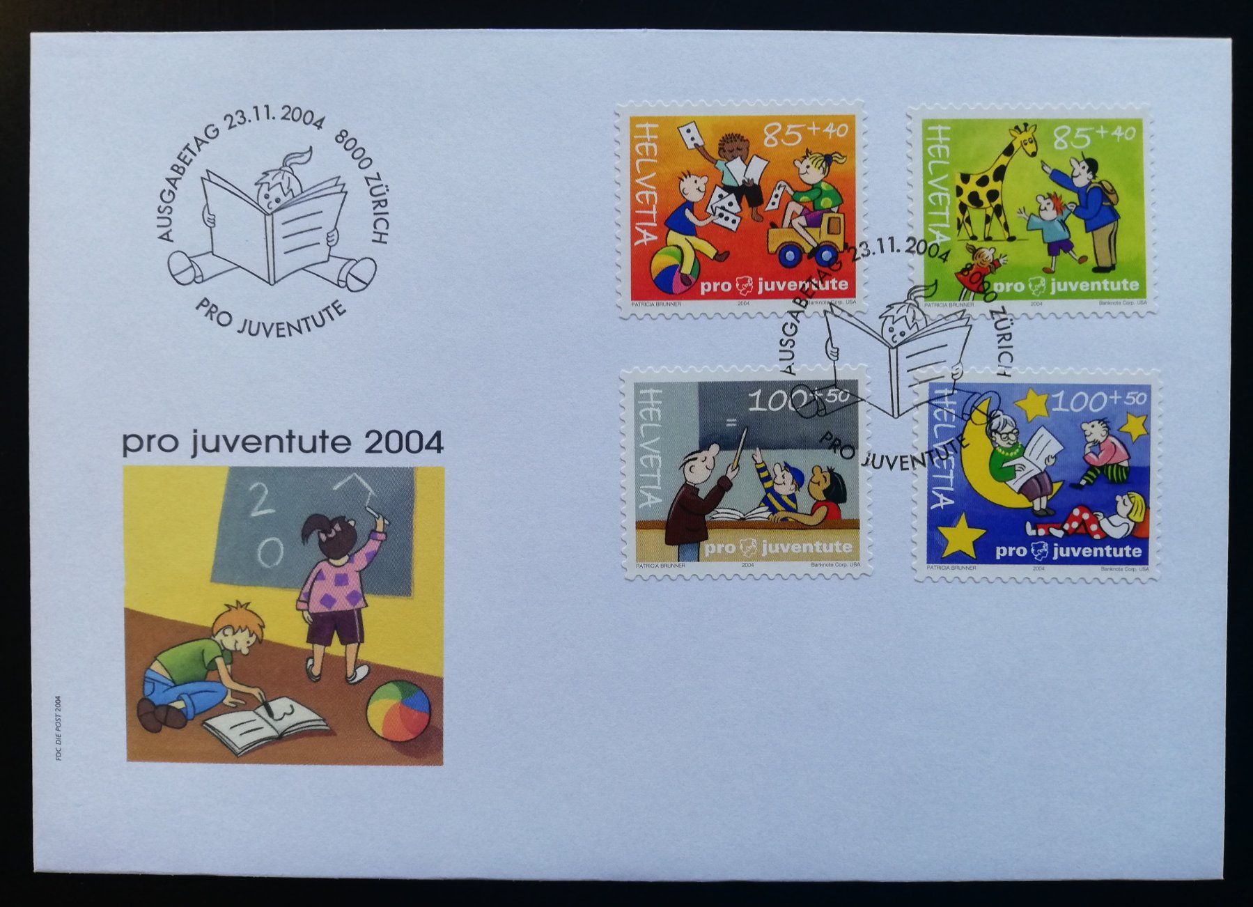 Tutti i francobolli: Schweiz FDC Pro Juventute 2004 Kindermarken II – Usato da Gümligen venduto da Fairseriver