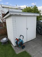 Gartenschuppen Holz weiss guter Zustand