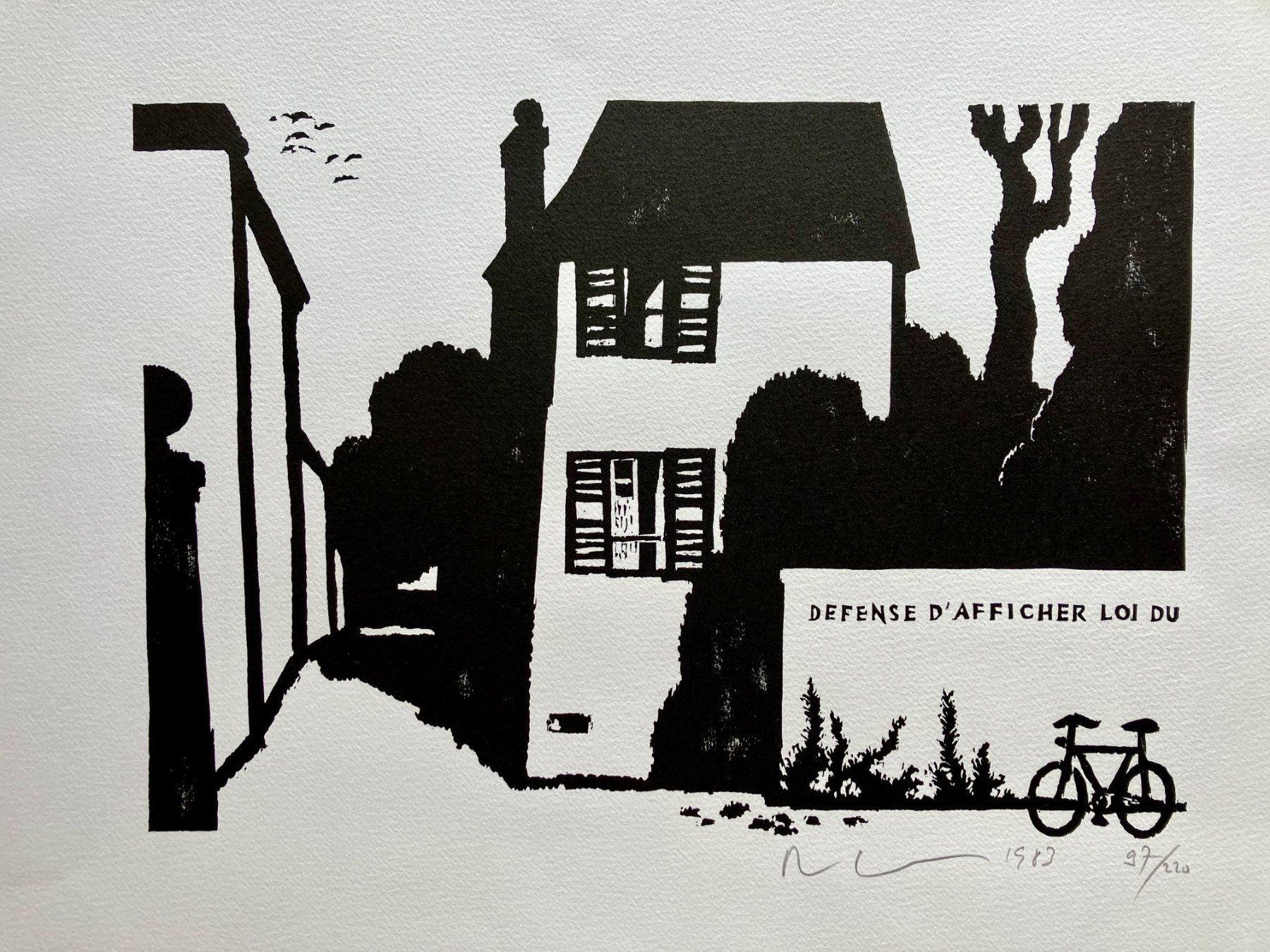 Xilografie: Holzschnitt von Robert Wyss 1983 – Usato da Winterthur venduto da Barunggeli 5