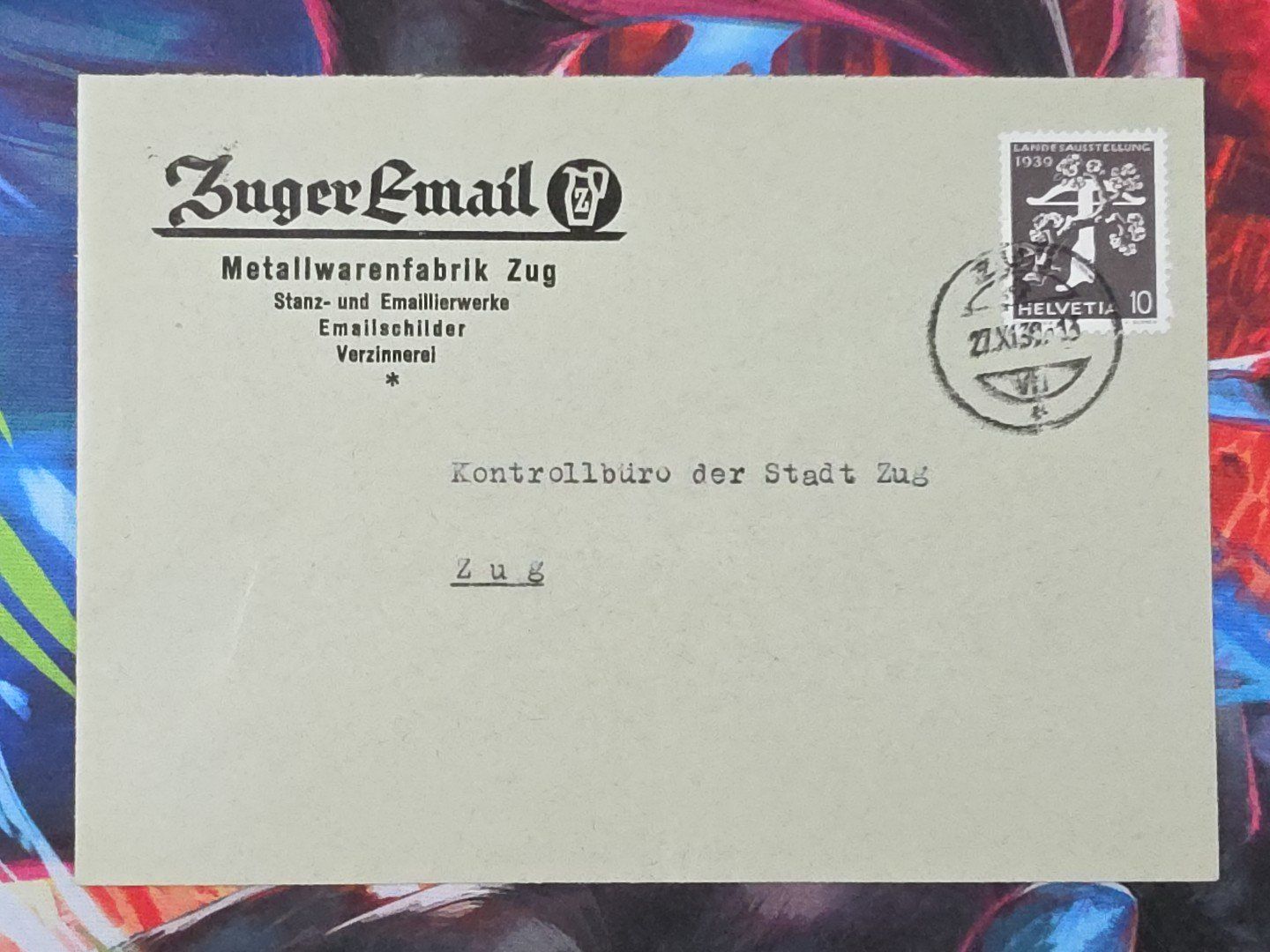Tutti i francobolli: CL33 Enveloppe + Timbre Suisse 1939 – Usato da Cousset venduto da Patrick_Collections
