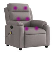 Massagestuhl Relaxsessel Stoff Grau 