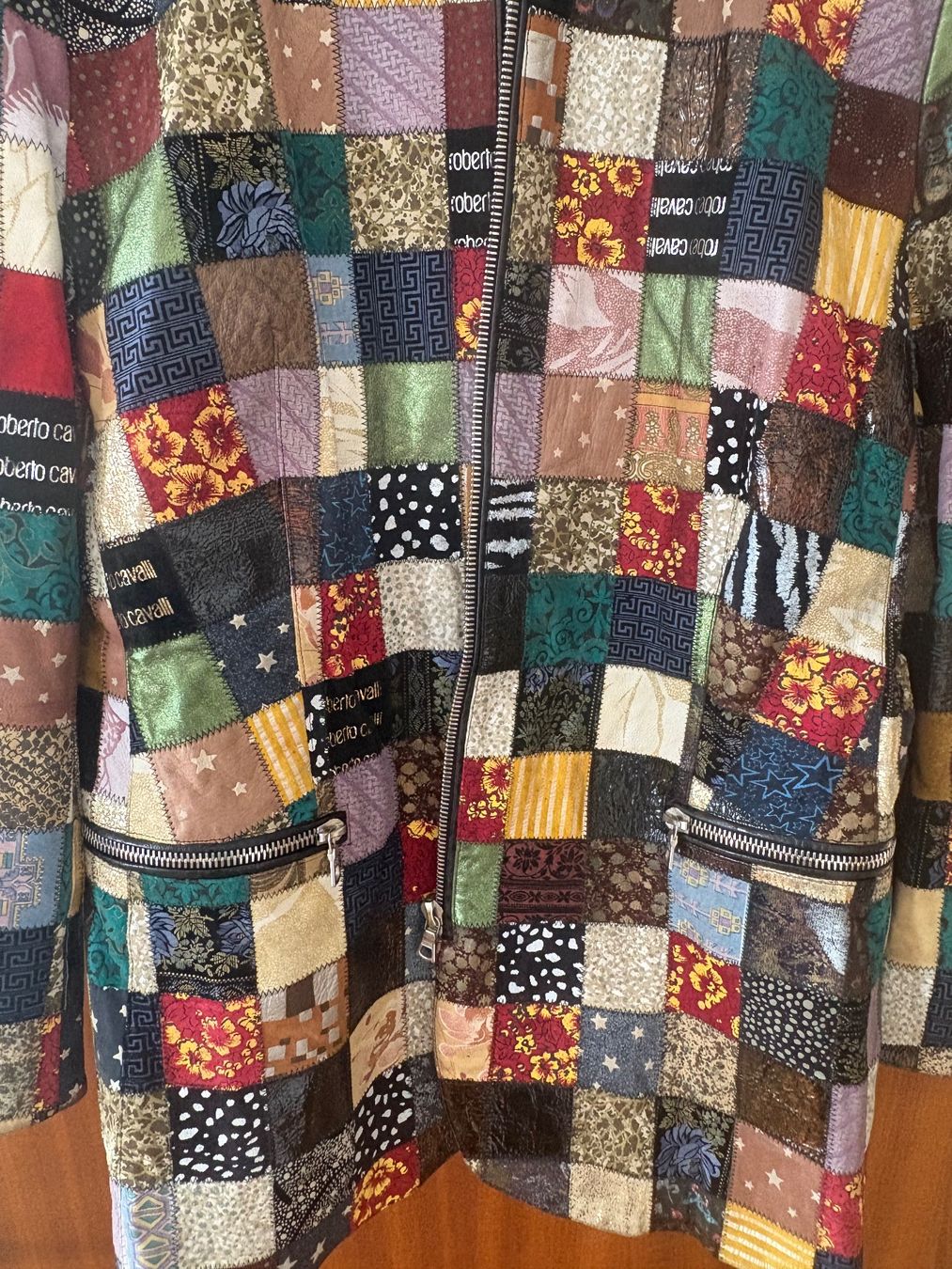 Roberto Cavalli Jacken: Roberto Cavalli Vintage 90s Patchwork Lederjacke M — Zertifi – Gebraucht aus Basel von kia_wlc2 5