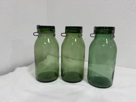Bülacher Einmachgläser, 3 x 1,5 Liter, für Vorräte, Dekor….