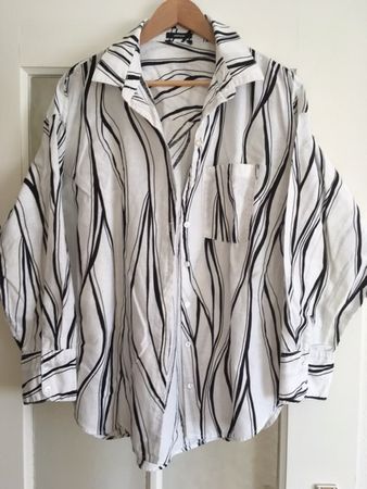 Lässiges Hemd aus Leinen, oversize, Grösse 40-44