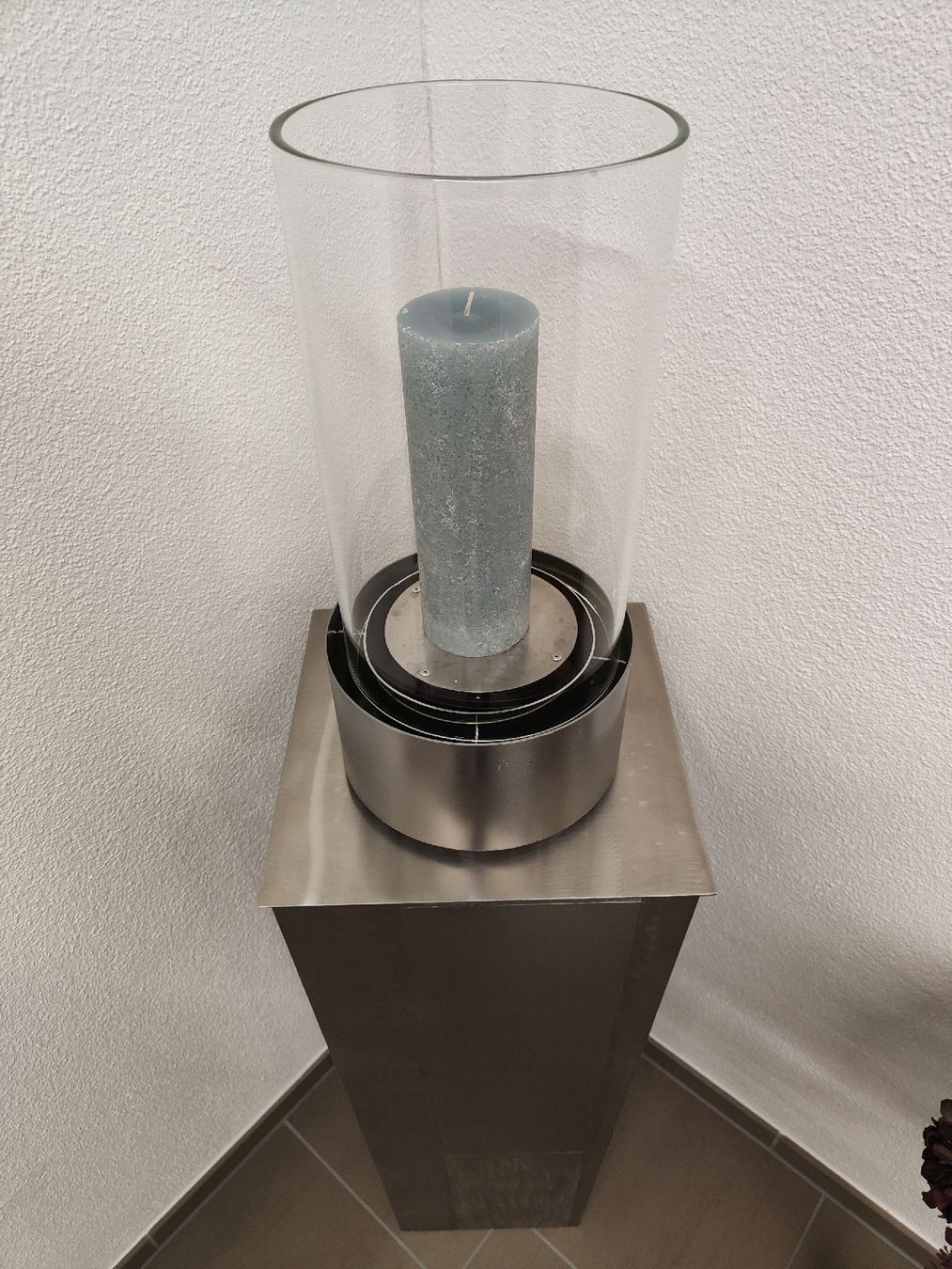 Sculture & Statue: Moderne Edelstahl- Designer-Pflanzenssäule/Feuerssäule – Nuovo (secondo la descrizione) da Nebikon venduto da 456cb 2