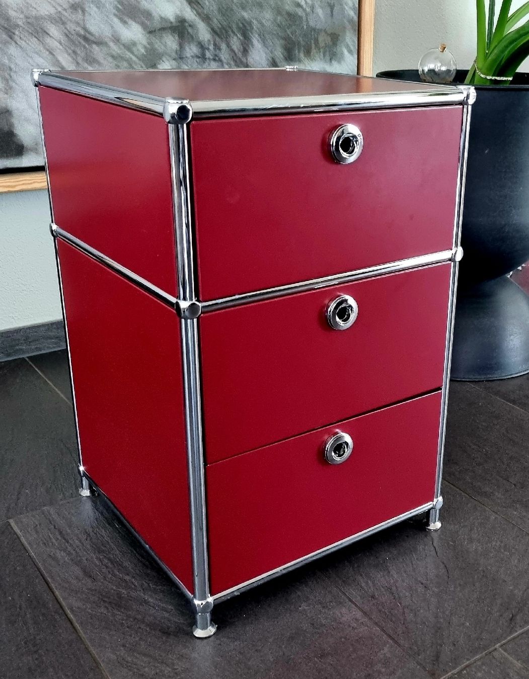Korpus: Schreibtischcontainer, rot, 3 Schubladen, FLEXCUBE – Gebraucht aus Muri AG von Fred369
