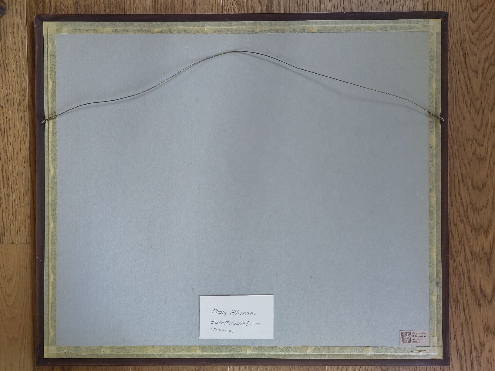 Tableaux: Maly Blumer "Ballettstudie I" 1951 gemälde kunst tempera – D'occasion à St. Gallen par Clottep 2