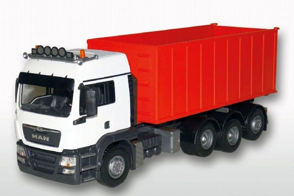 Modellbausätze & Standmodelle: 1:25 MAN TGS mit Abrollmulde gross – Neu und originalverpackt aus Affoltern am Albis von Modellshop-8910