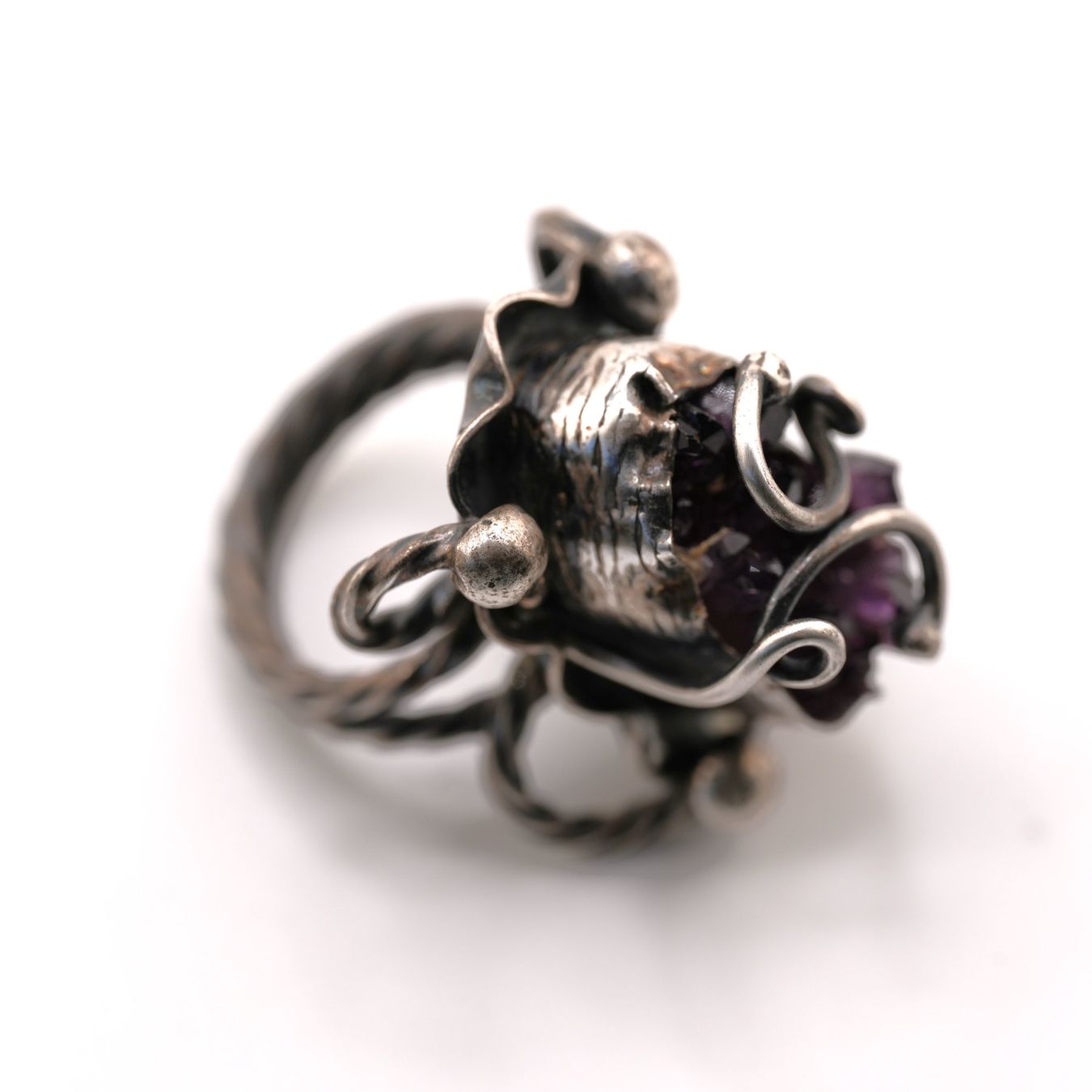 Anelli: Silberring mit Amethyst – Usato da Basel venduto da Vip24 5
