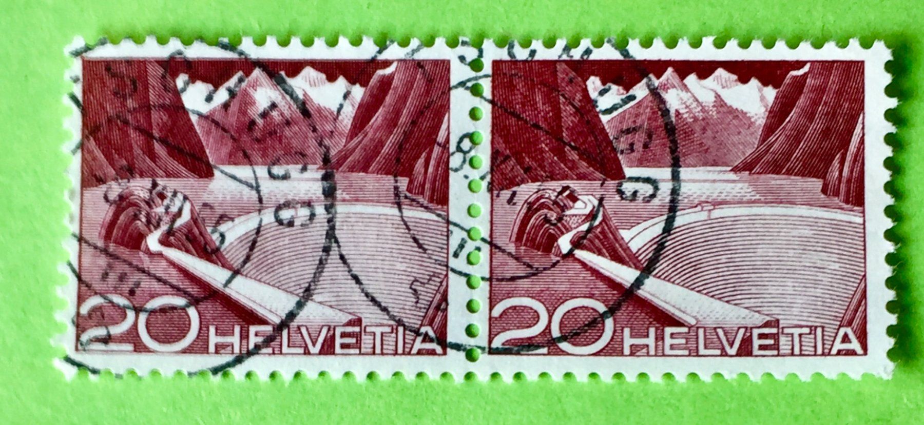 Tutti i francobolli: Nr.301A  mit gestempelt Technik und Landschaft 1949    – Usato da Aarau venduto da Billa007