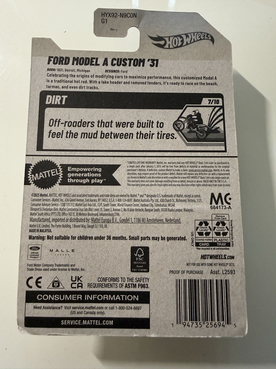 Hot Wheels Modellini d'auto: Hot Wheels Ford Model A Custom '31 in 1:64 – Nuovo e nell'imballaggio originale da Sutz venduto da mtechcab 2