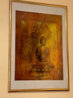 Buddha Bild, gerahmt, goldfarbig, schöne Dekoration!