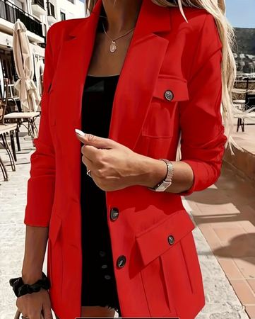 Eleganter roter Blazer für Damen - Grösse S - NEU