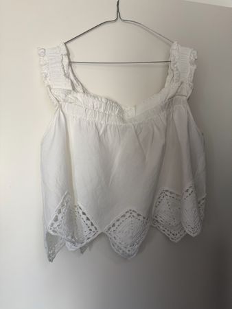 White Sea New York Crop Top Crochet Trim Size L