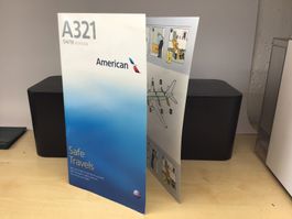 Sicherheitskarte American A321