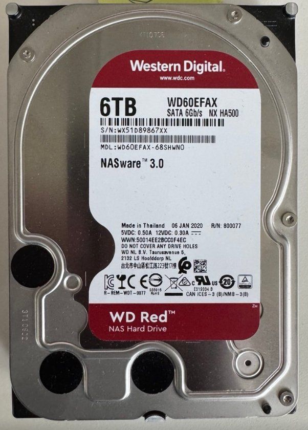 Western Digital Dischi rigidi: 6TB HDD Drive Speicher WD60EFAX – Usato da Schliern b. Köniz venduto da Soundzzz