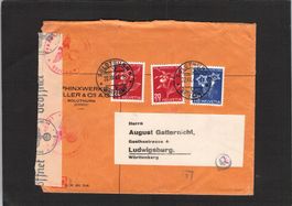 Zensurbrief:Solothurn-Ludwigsburg,Pro Juventute ,22.Xll.1943