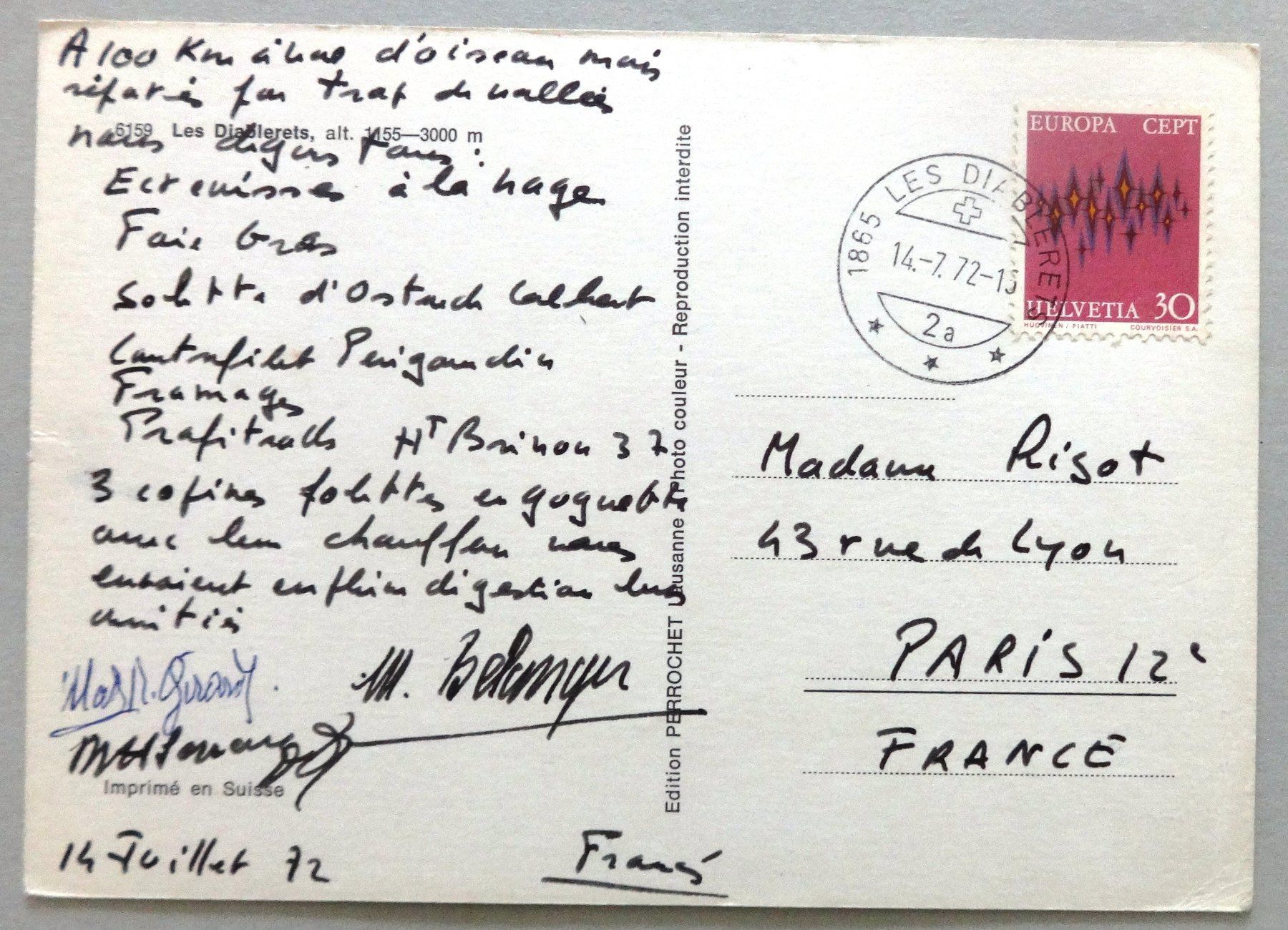 Ansichtskarten: Les Diablerets, alt. 1155 -3000 m – Gebraucht aus Fétigny von Billy2miny 1