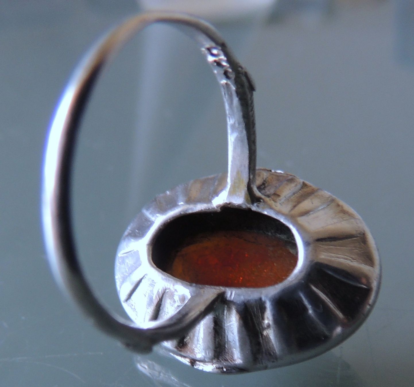 Anelli: Silber 800 Fingerring mit einem Bernstein Gr. 56 – Usato da Waldenburg venduto da schaller707 4