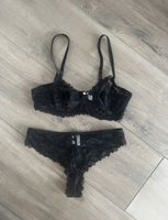 UNGETRAGEN! SCHWARZES DESSOUS-SET GRÖSSE S