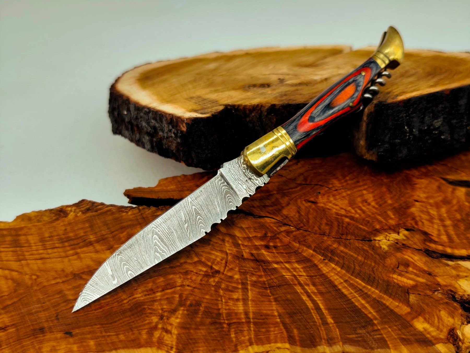 Accessori: Laguiole Damast Messer Klappmesser echtes Damastmesser – Nuovo e nell'imballaggio originale da Arlesheim venduto da Premius_1 1