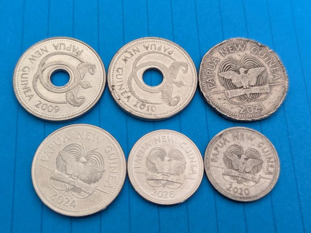 Tutti le monete: Papua New Guinea circulating coins,delivery end of Oct – Usato da Porrentruy venduto da routard 1