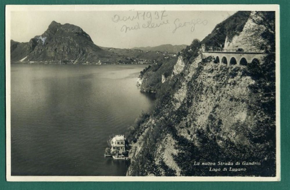 la nuova Strada di Gandria e Grotto Helvetia al lago, 1937 | Kaufen auf ...