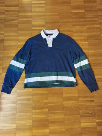 Tommy Jeans Rugby Shirt Blau Grösse XL kurzform