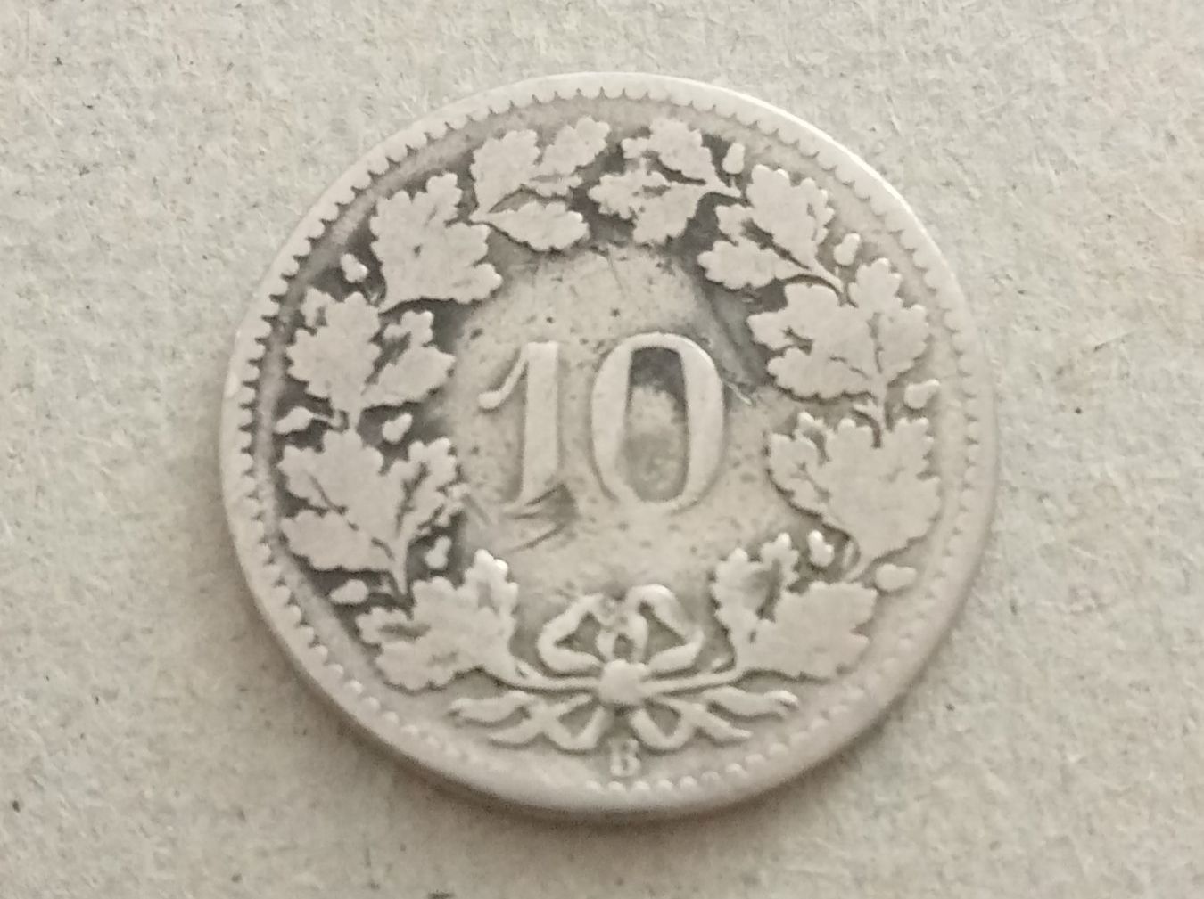 Alle Münzen: 10 Rp. 1882 – Gebraucht aus Alpnach Dorf von ake-7x7v