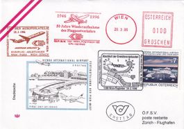 Sonderflug AUA Wien - Zürich (50 Jahre Wiederaufnahme) 1996