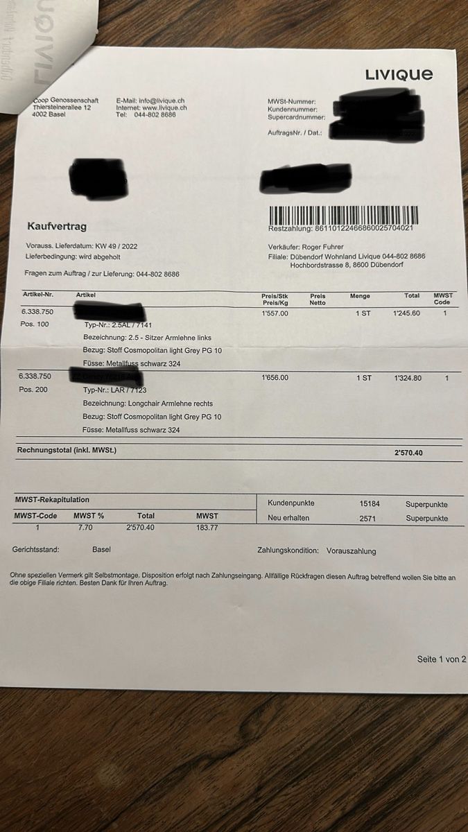 Sofas: Hellgraues Stoffsofa / Ecksofa Livique – D'occasion à Rapperswil SG par yzy_r75v 3