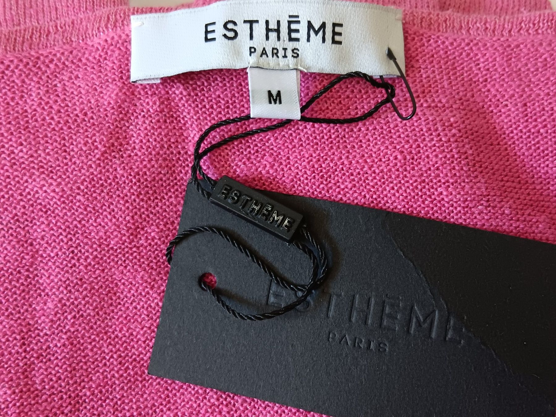 Maglioni & Felpe: ESTHEME PARIS Pull en lin rose taille M neuf – Nuovo e nell'imballaggio originale da Cossonay-Ville venduto da Les_1001_perles 4