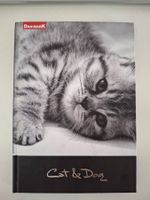Notizbuch Cat & Dog Dänemark mit Gitterpapier, Hardcover