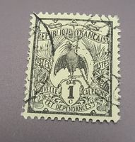 Neukaledonien 1905 Vogel alte briefmarke