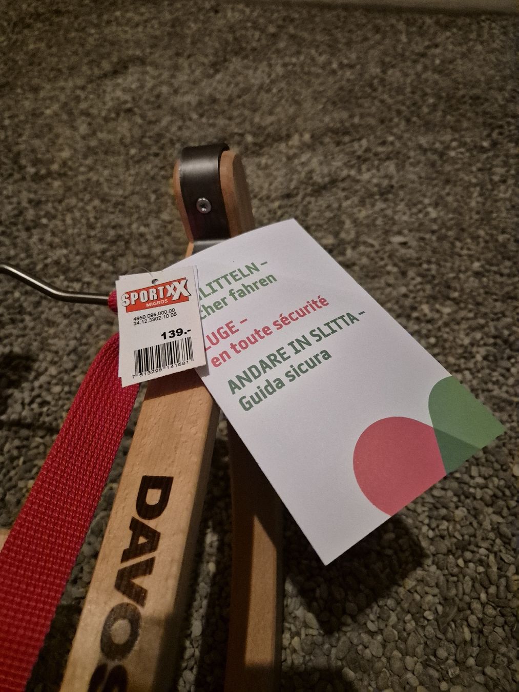 Davos Luge: Davoser Schlitten, neu – Neuf avec emballage d'origine à Pfungen par Sonnestern 1