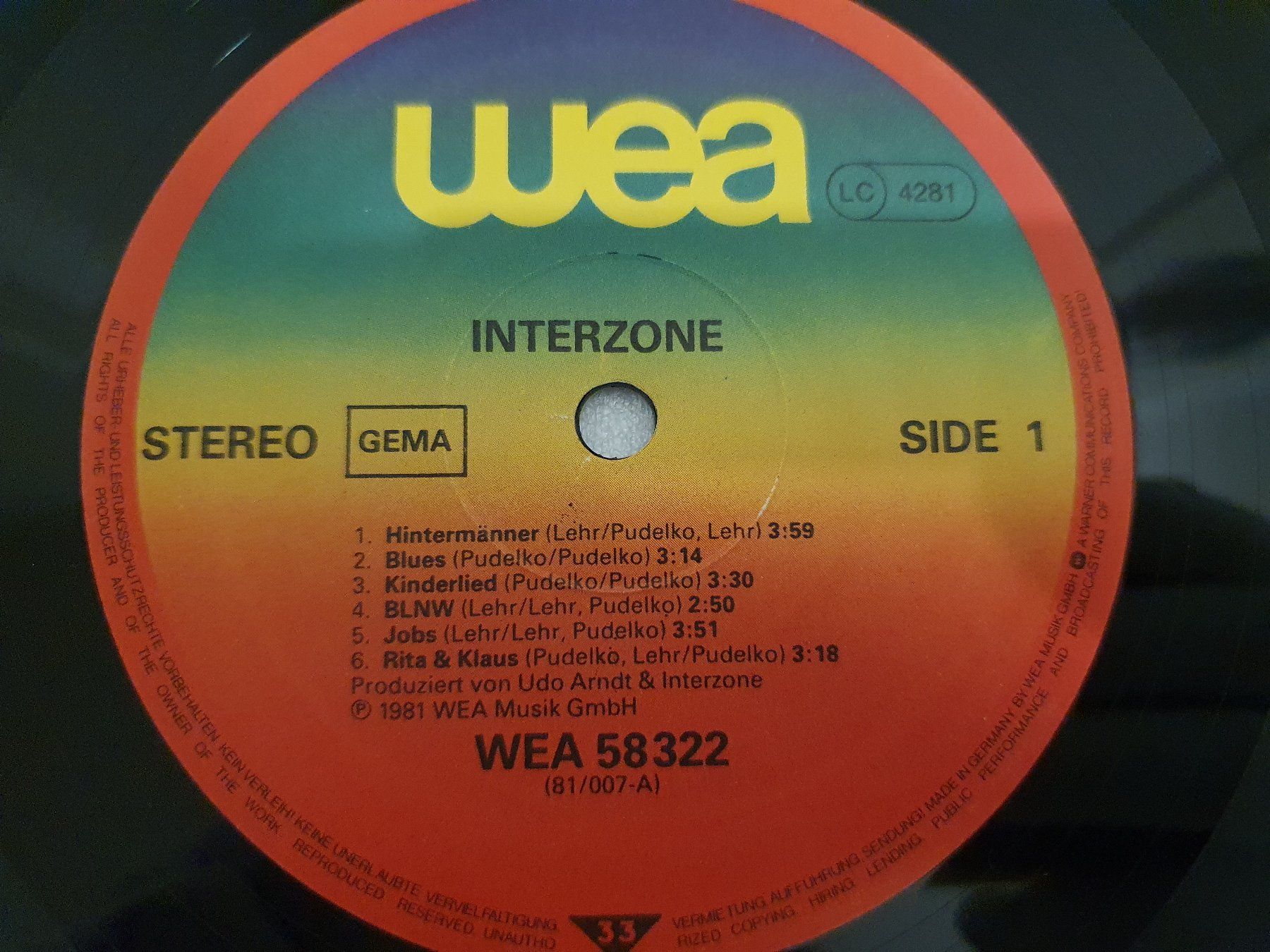 Dischi in vinile: Interzone – Interzone – Usato da Uster venduto da Vinyl-Leidenschaft 5