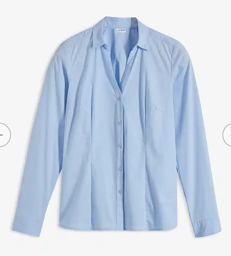 Camicette: Stretch Bluse Grösse 38 blau bonprix – Usato da Glattbrugg venduto da riseca 1