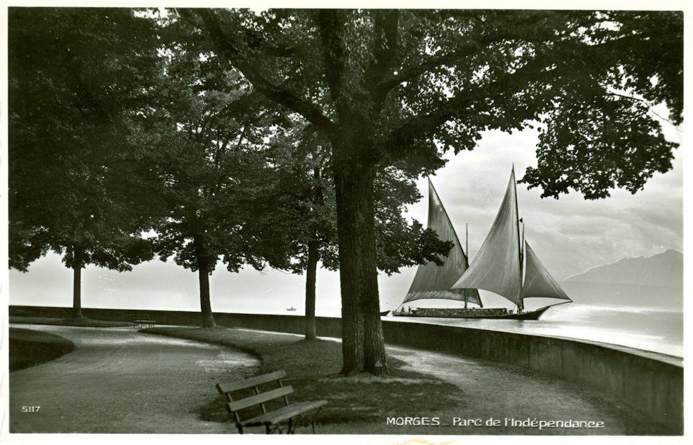 Cartoline postali: Morges - Parc de l'Indépendance – Usato da Chavornay venduto da SupraSenna