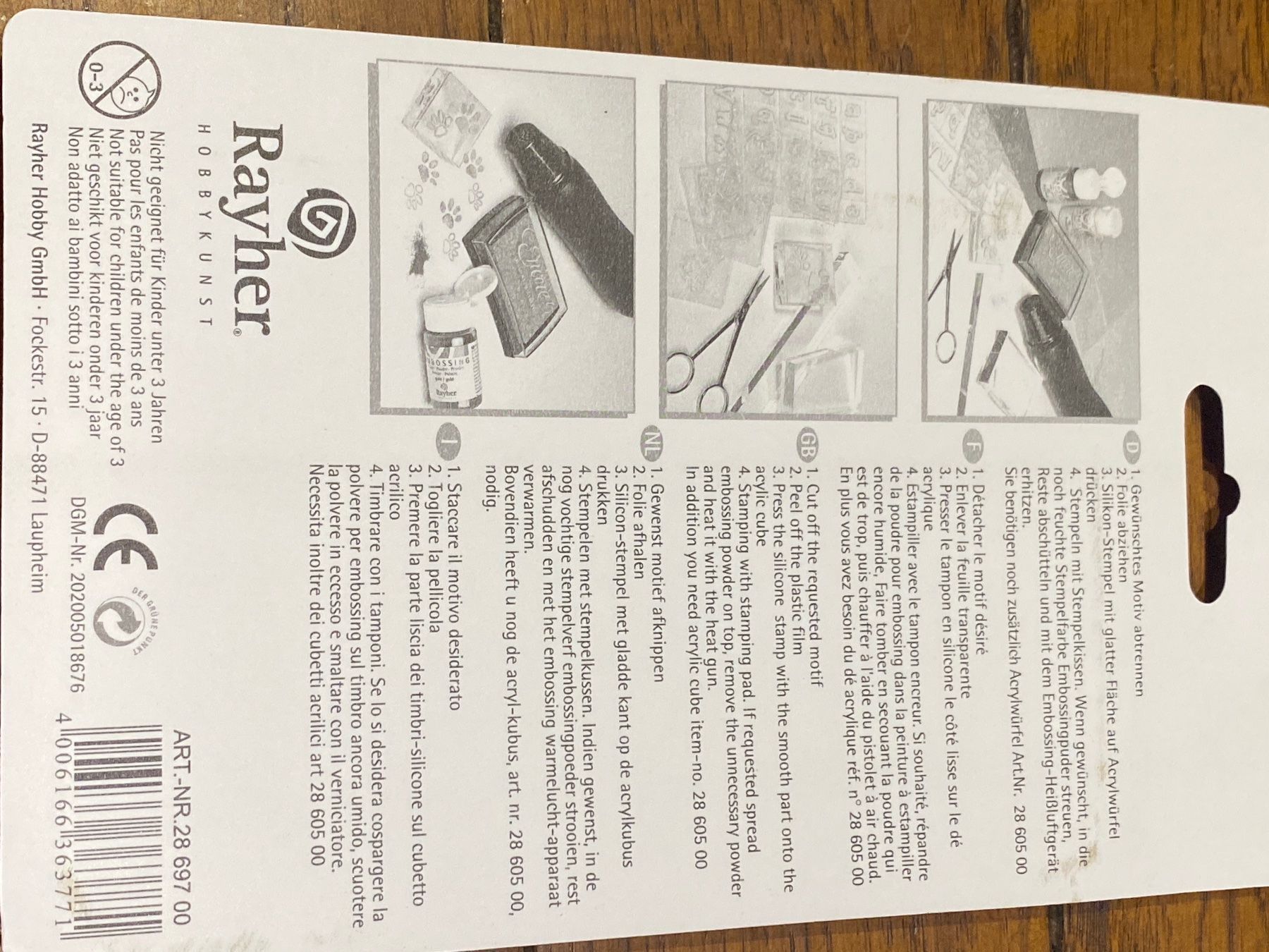 Timbri: 2869700 Silikon stempel tampon – Nuovo e nell'imballaggio originale da Lajoux JU venduto da Briard0 1