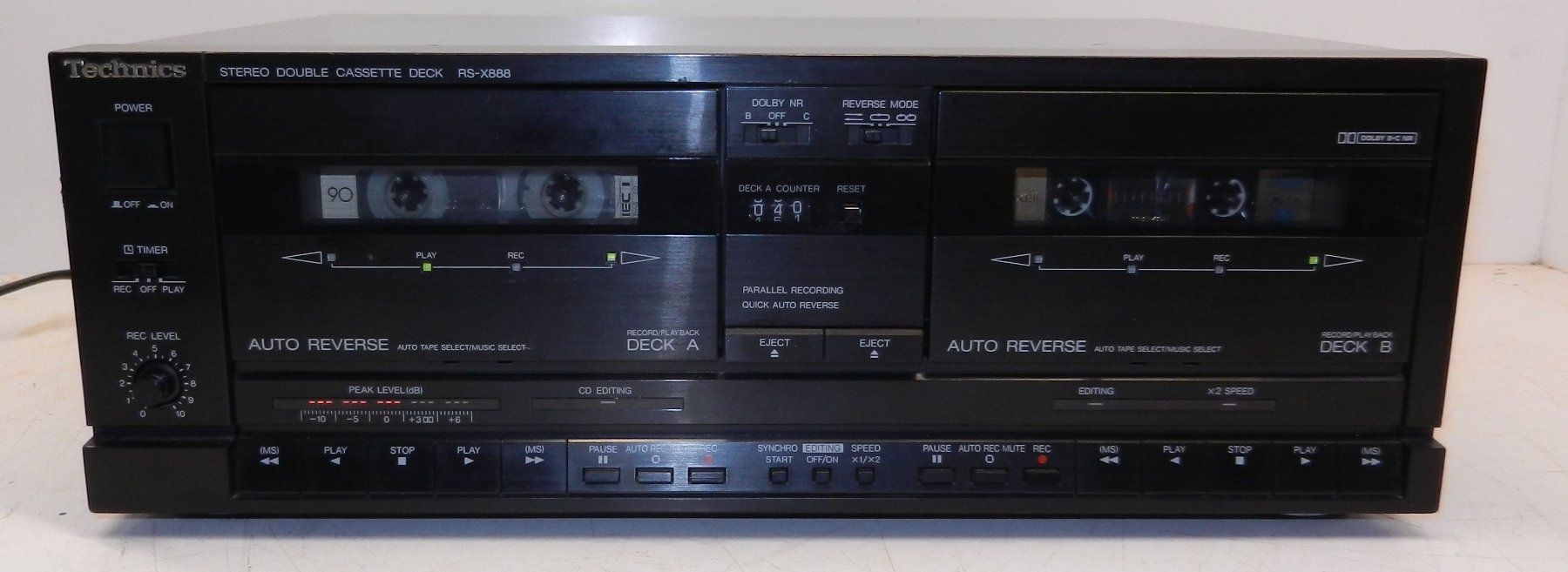 Technics Aufnahmegeräte: Technics Doppel-Tape-Deck RS-X888 – Gebraucht aus Männedorf von livesteam 1