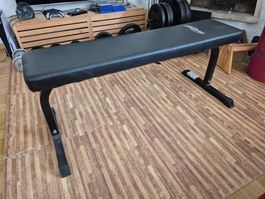 Physionics Flachbank Hantelbank - Belastbarkeit, bis 200 kg