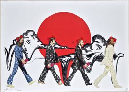 Death NYC Ltd Ed Pop Art Druck " The Beatles in Japan