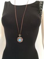 🤩ZARA HALSKETTE STRASS & TÜRKIS-STEIN NEU