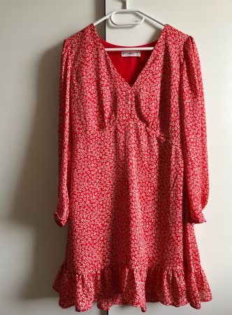 Robe Mango rouge à fleurs, taille М