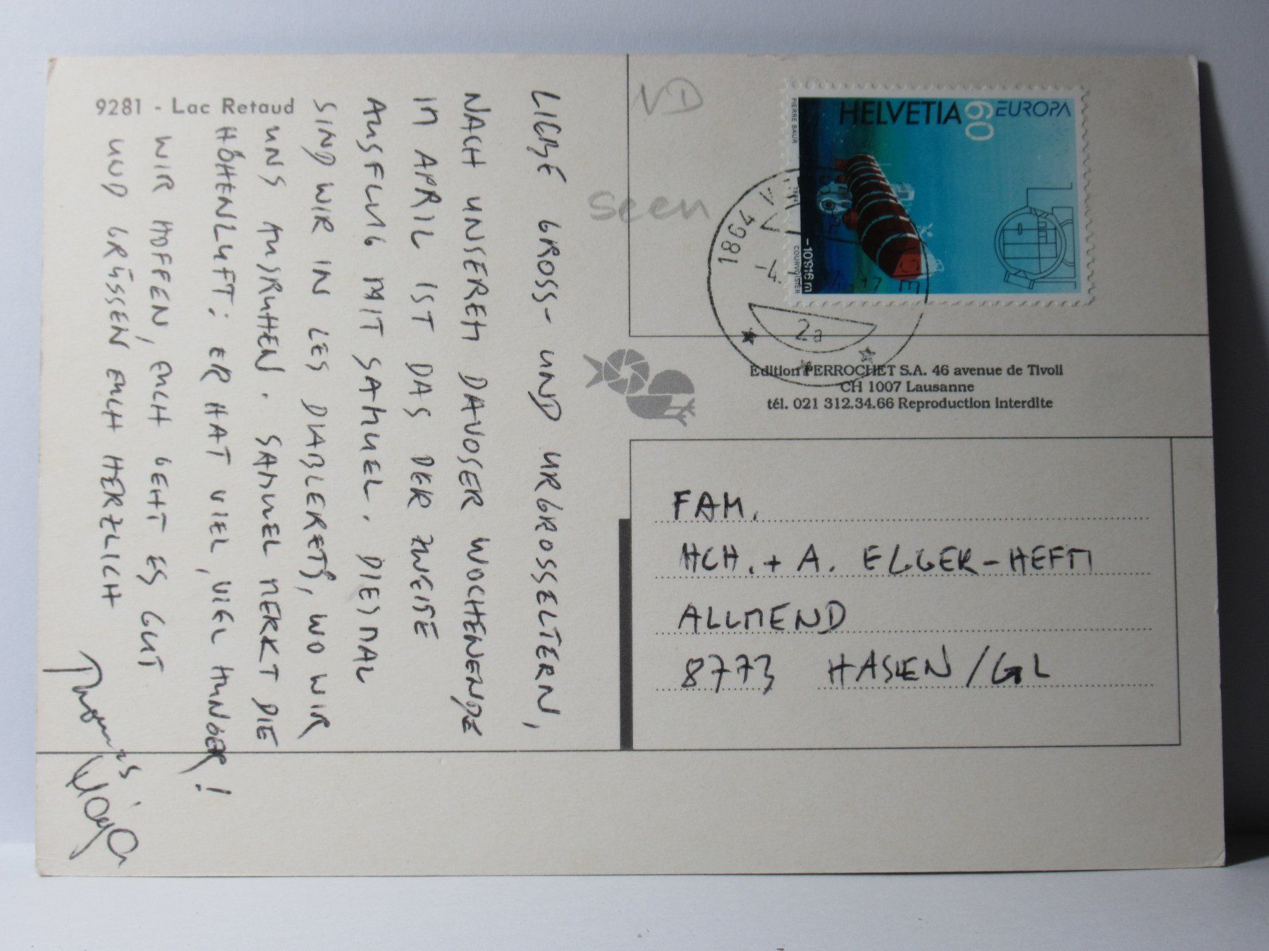 Cartes postales: Lac Retaud – D'occasion à Grenchen par frechri 1