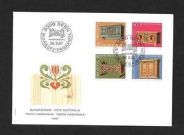 FDC Pro Patria Serie 1987; B215-B218 ET 26.5.1987