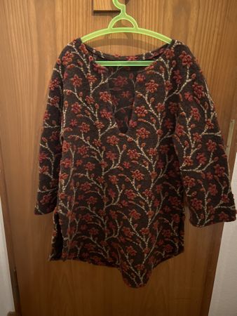 Damen Wolle Tunika & Schal Set