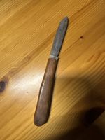 Couteau ancien Omega Solingen lame fixe bois vintage 54 cara